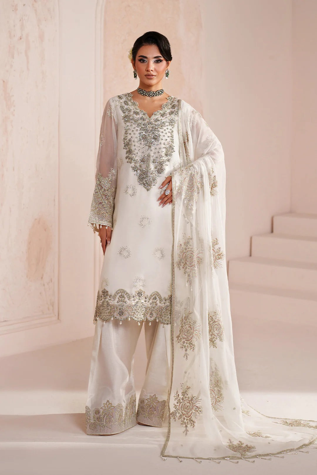 Pakistani Custom Stitched Chiffon Dress-4067-ZEBA