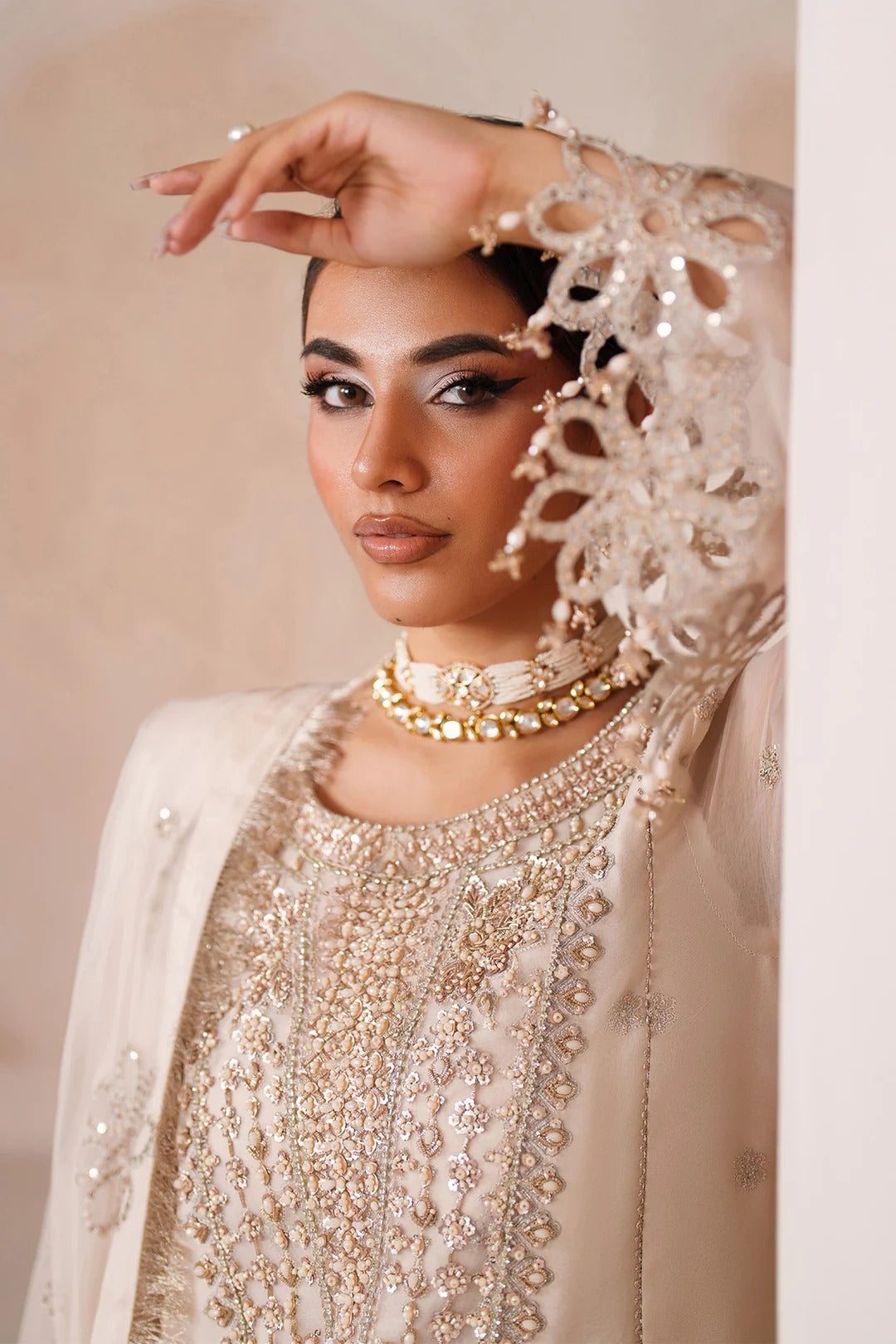 Pakistani Custom Stitched Chiffon Dress-4065-MIKA