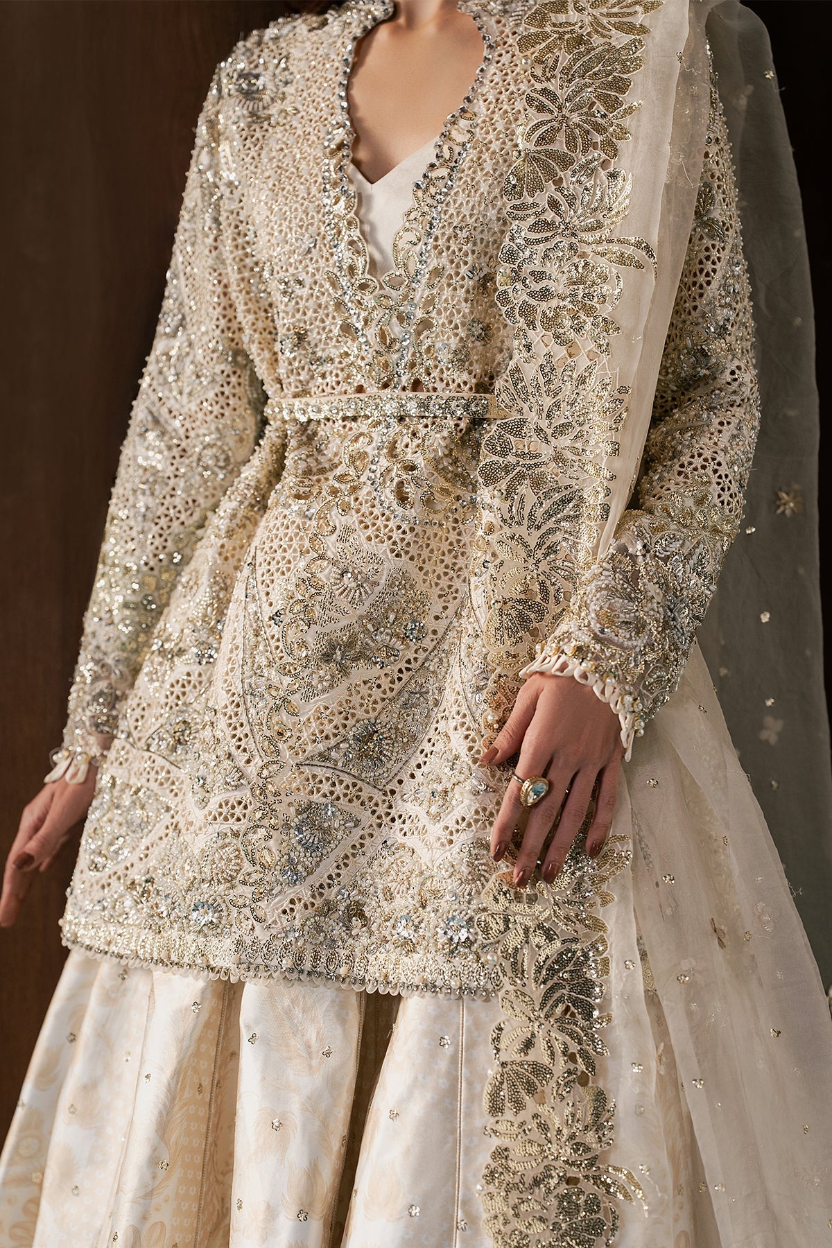 Pakistani Custom Stitched Wedding Dress - ZARHEL