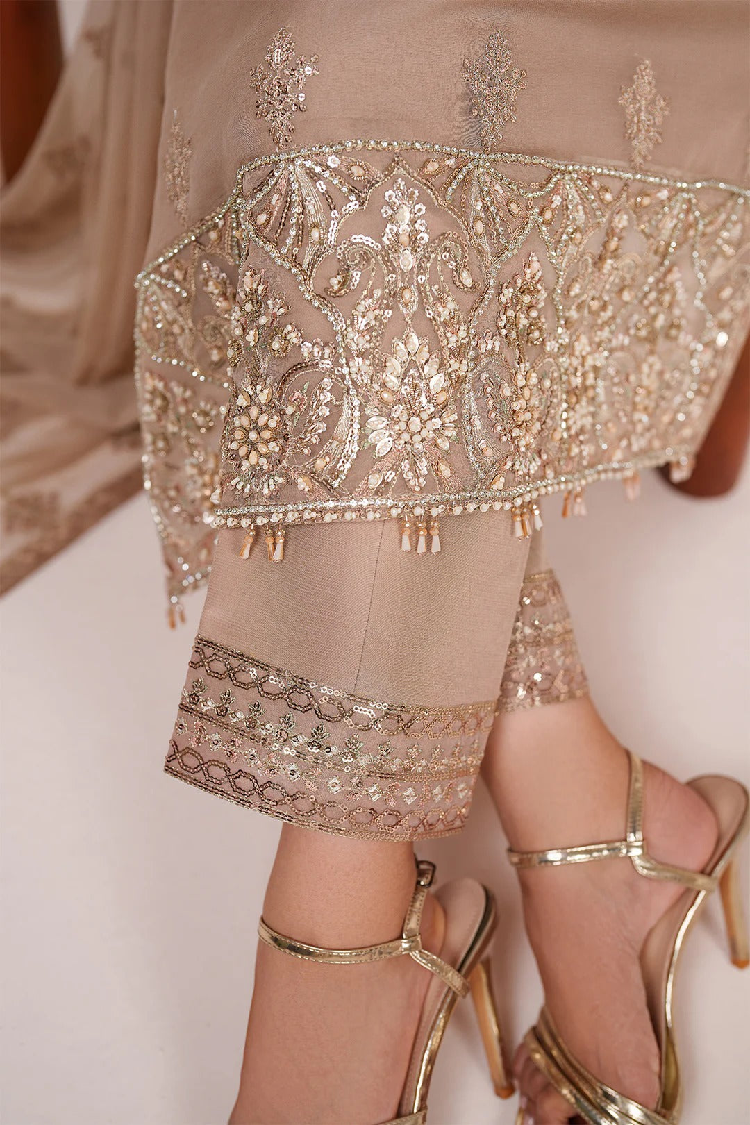 Pakistani Custom Stitched Chiffon Dress-4064-COVE