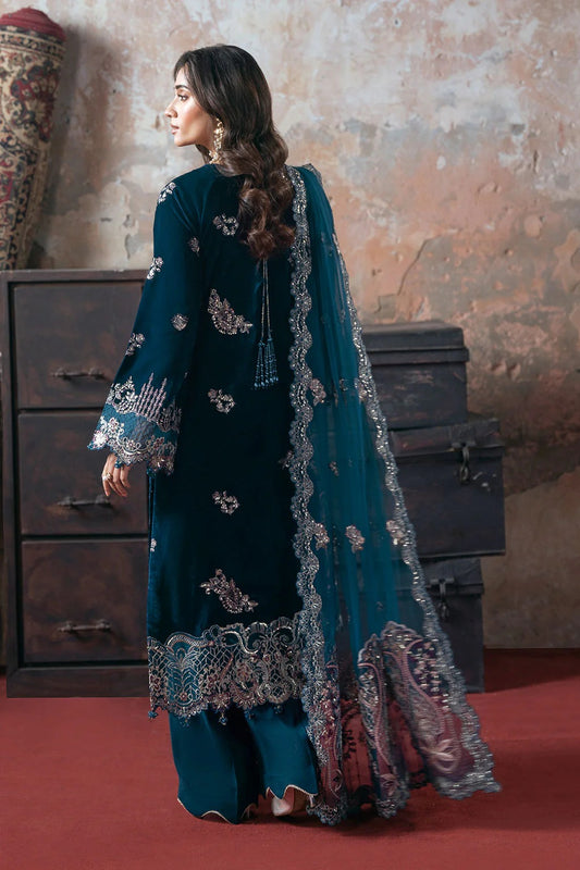 V-707-Pakistani Custom Stitched Velvet Dress