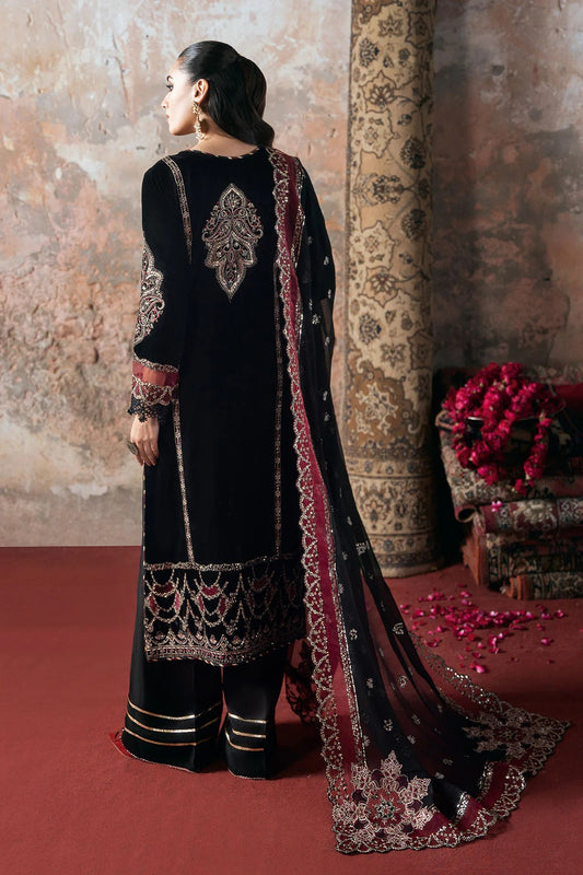 V-706-Pakistani Custom Stitched Velvet Dress