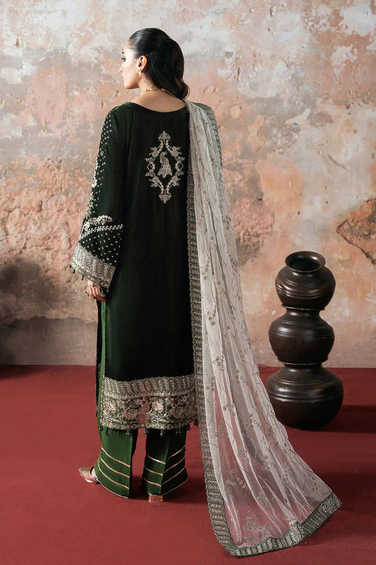 V-705-Pakistani Custom Stitched Velvet Dress