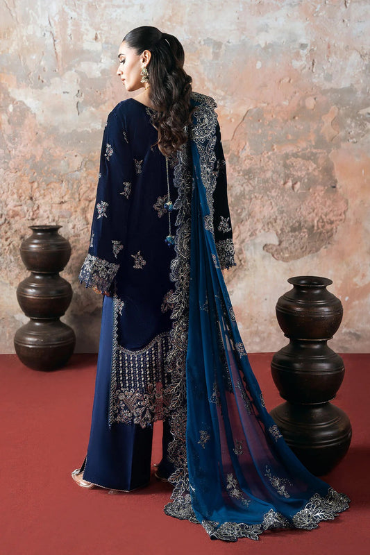 V-703-Pakistani Custom Stitched Velvet Dress