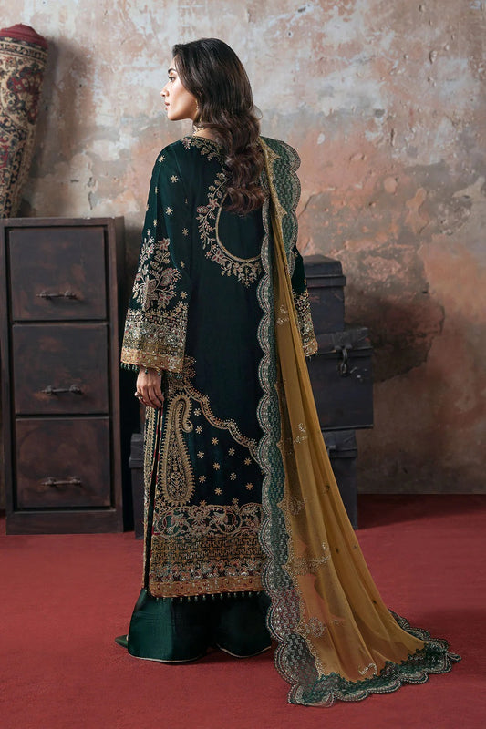 V-702-Pakistani Custom Stitched Velvet Dress