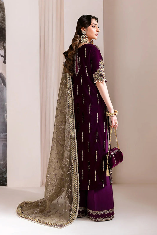 Pakistani Custom Stitched Velvet Dress