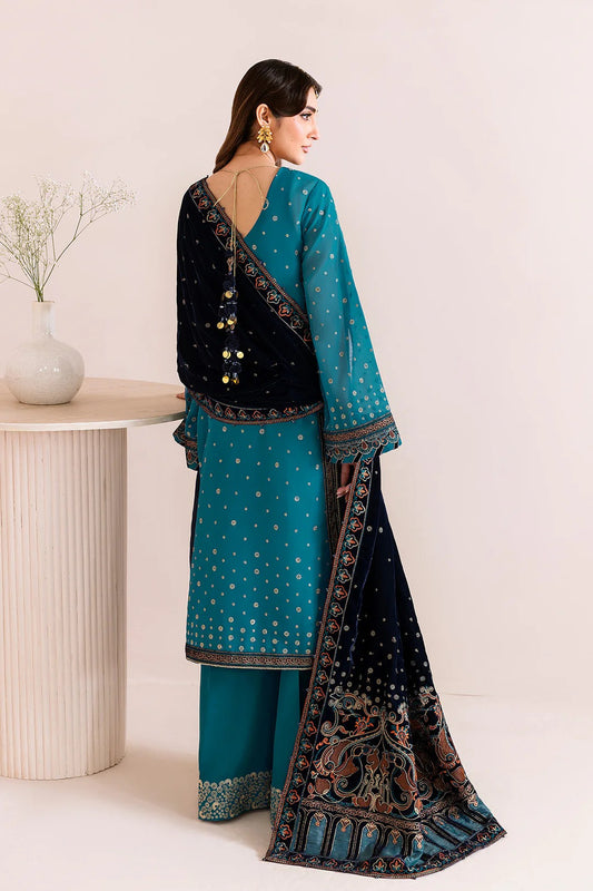 Pakistani Custom Stitched Velvet Dress-2225-NELOFER