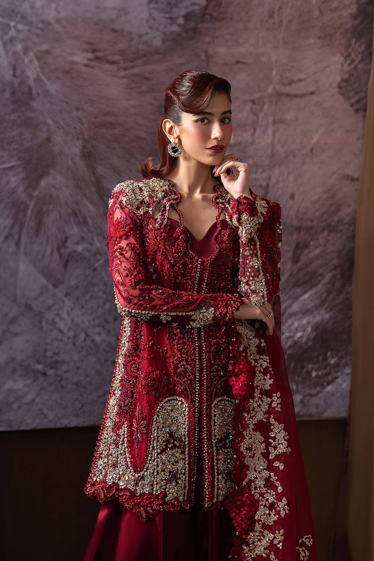 Pakistani Custom Stitched Wedding Dress - ZARHEL