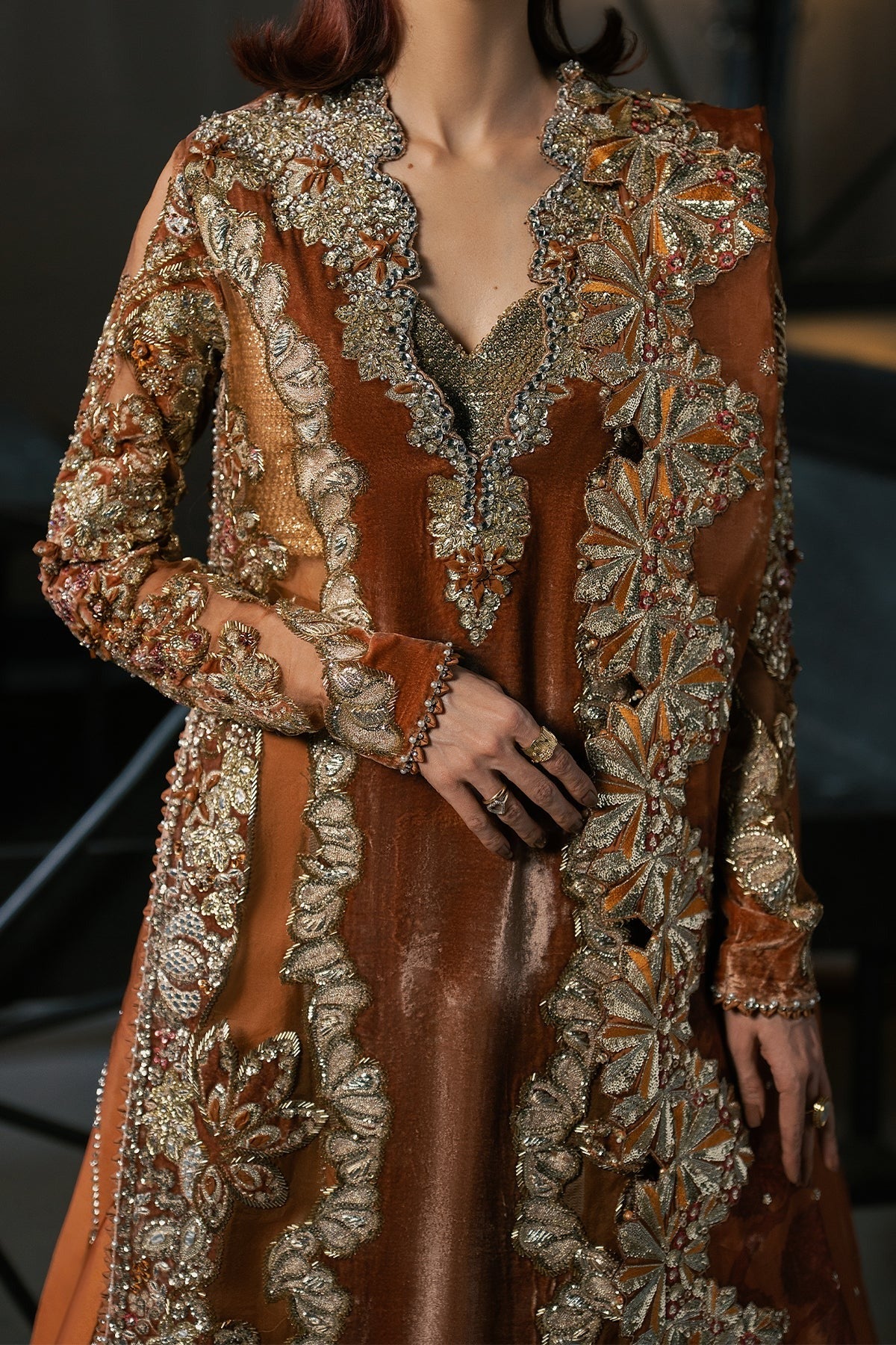 Pakistani Custom Stitched Wedding Dress - ZARHEL