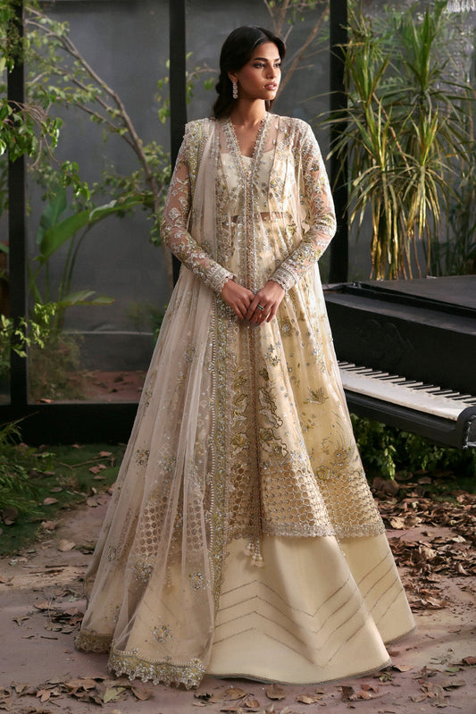 Embroidered White Net- FLEURIE