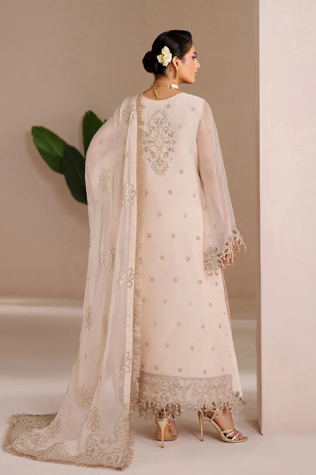 Pakistani Custom Stitched Chiffon Dress-4065-MIKA
