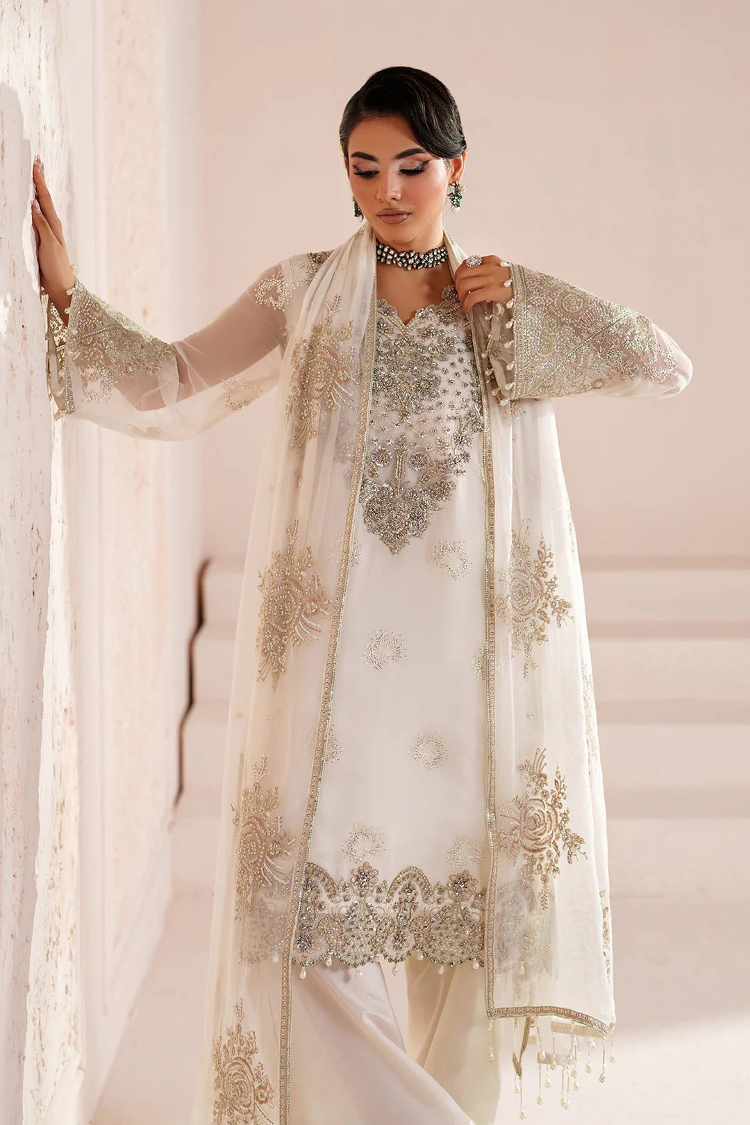 Pakistani Custom Stitched Chiffon Dress-4067-ZEBA