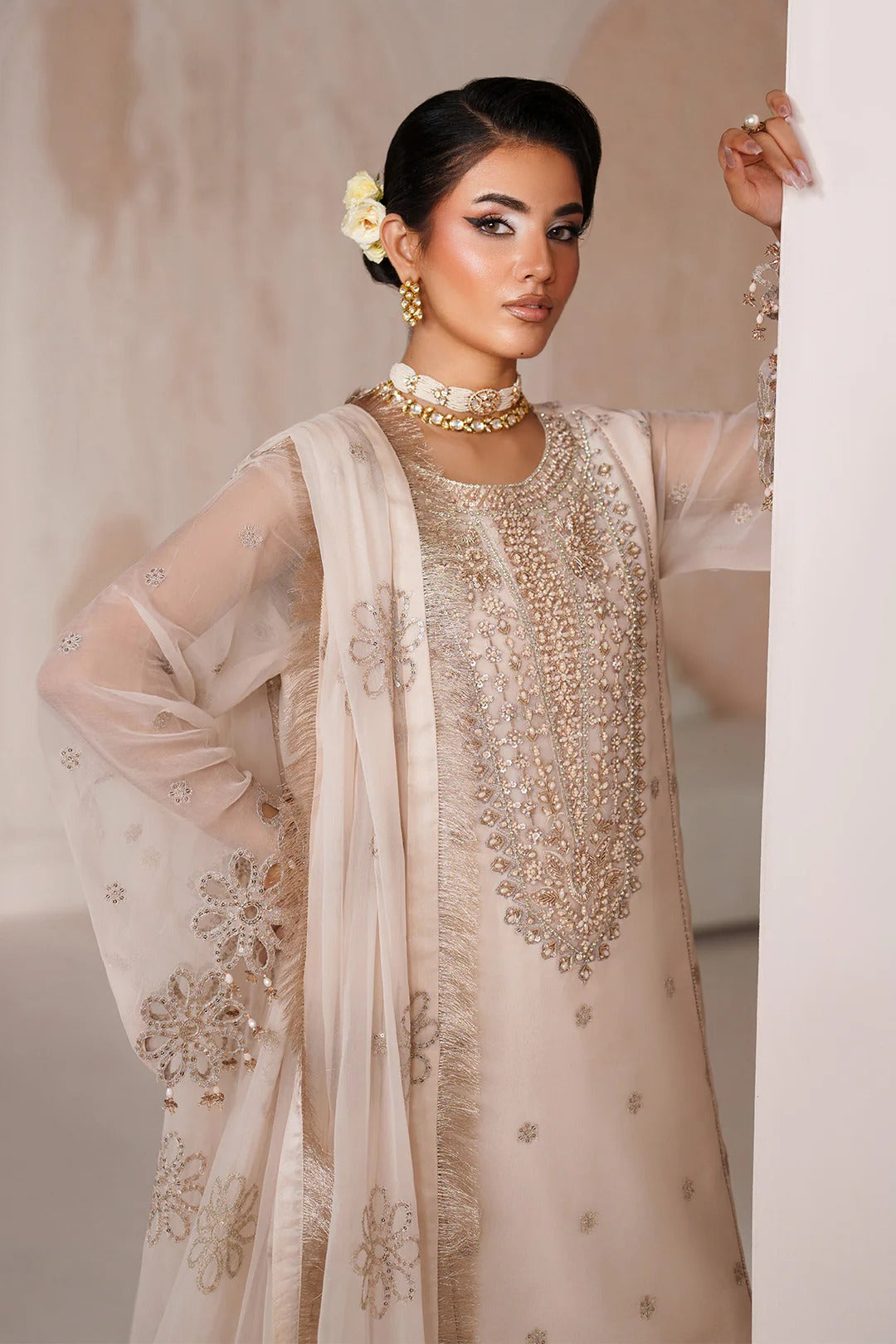 Pakistani Custom Stitched Chiffon Dress-4065-MIKA