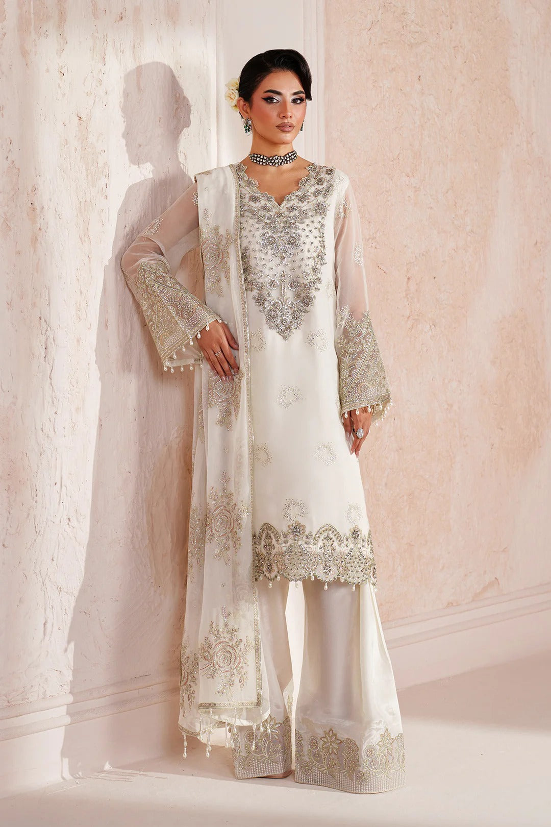 Pakistani Custom Stitched Chiffon Dress-4067-ZEBA