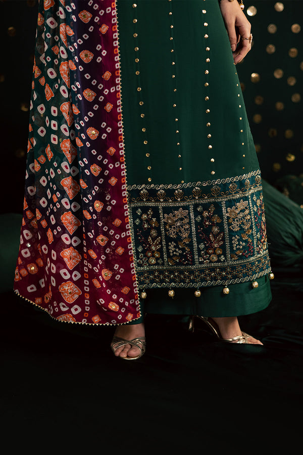 Pakistani Custom Stitched Chiffon Dress - MK-20