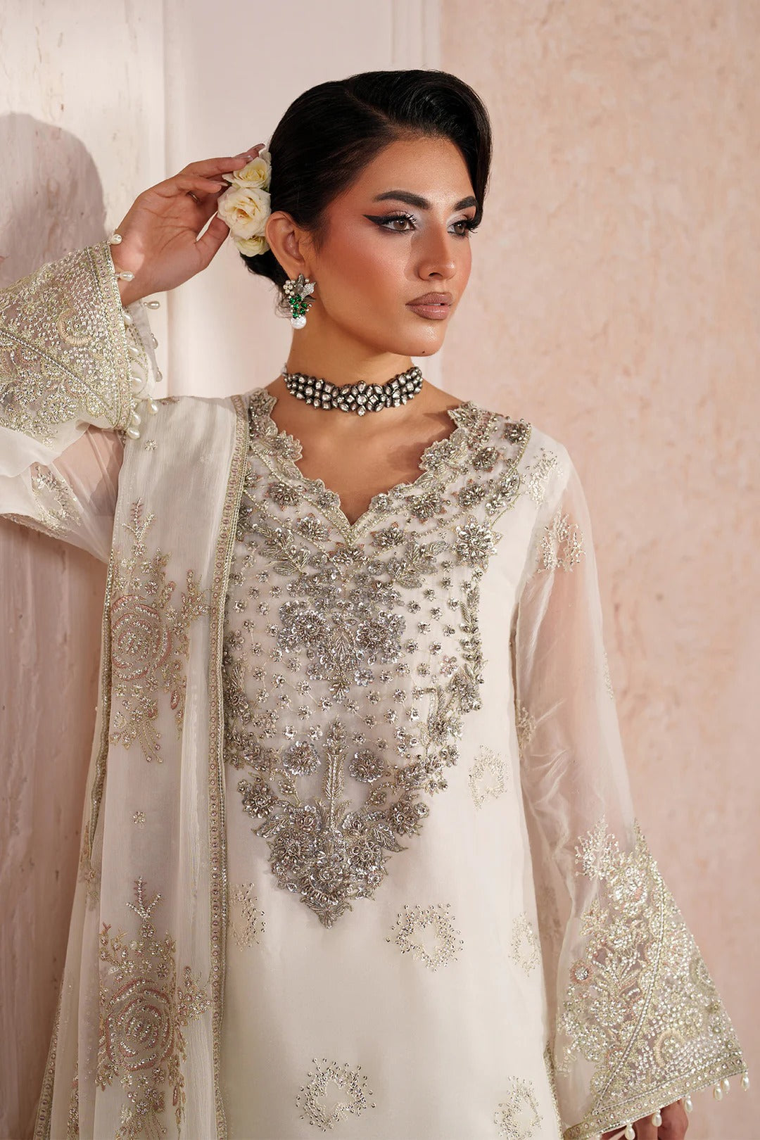 Pakistani Custom Stitched Chiffon Dress-4067-ZEBA