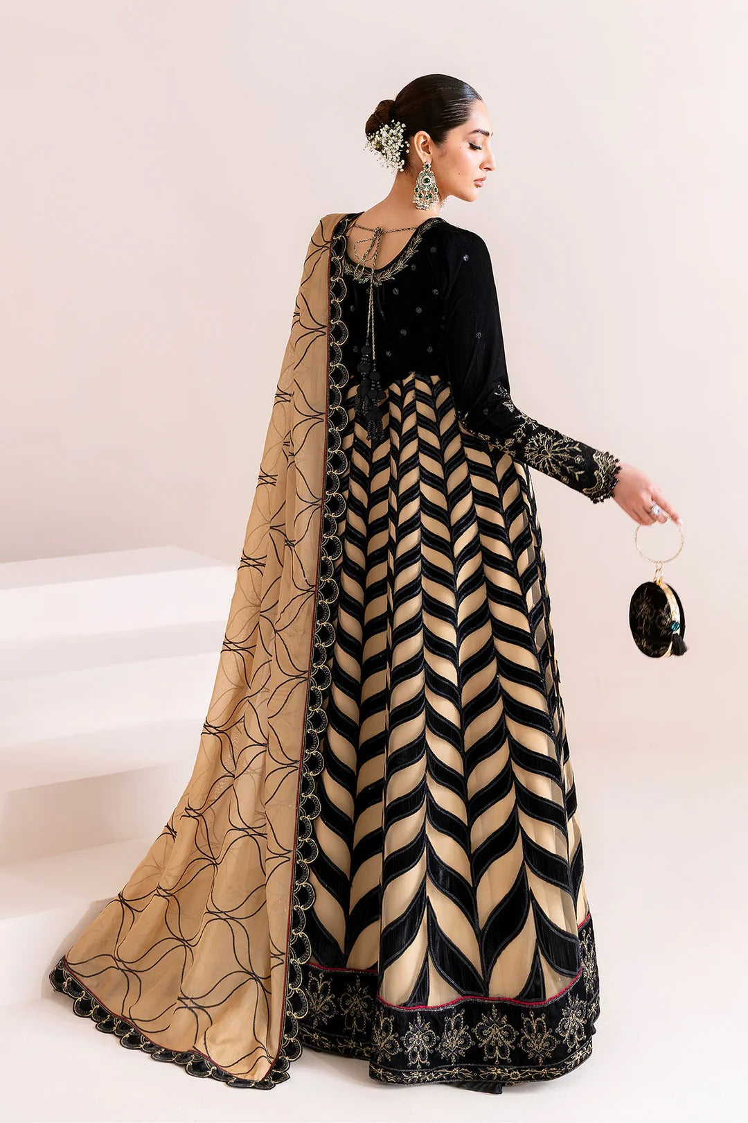 Pakistani Custom Stitched Velvet Dress-2223-NOOR JAHAN