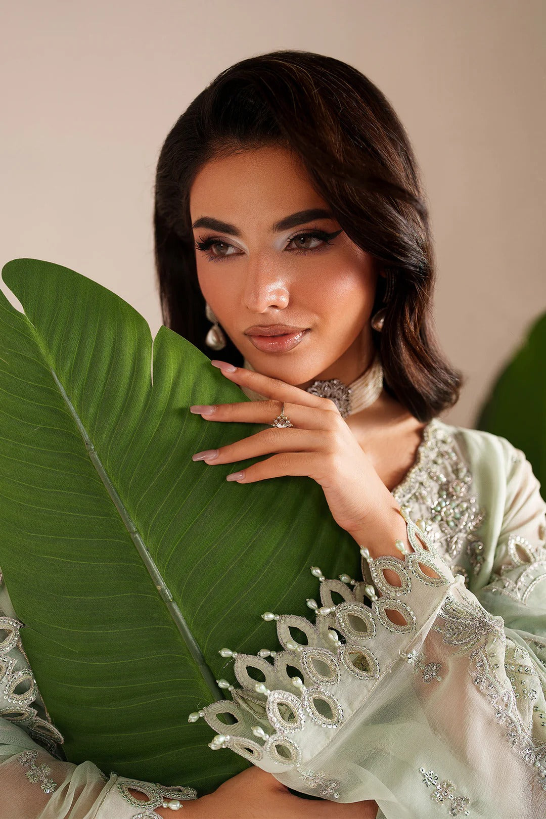 Pakistani Custom Stitched Chiffon Dress-4068-ZYAH