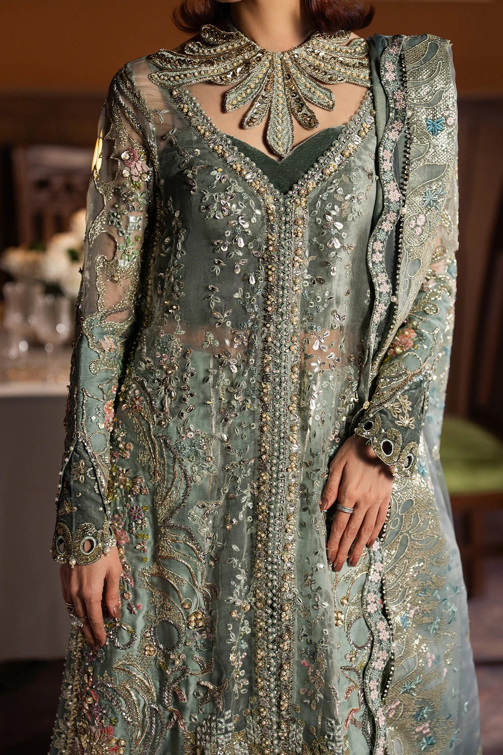 Pakistani Custom Stitched Wedding Dress - ZARHEL
