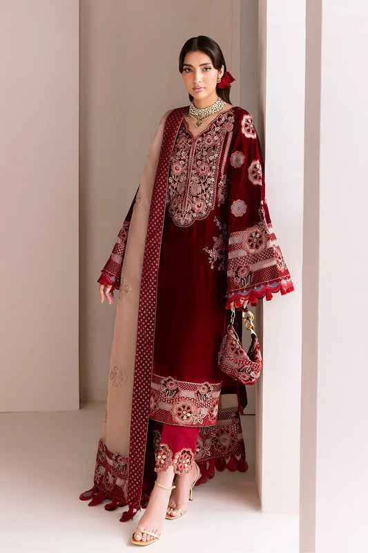 Pakistani Custom Stitched Velvet Dress-2226-VELZARI