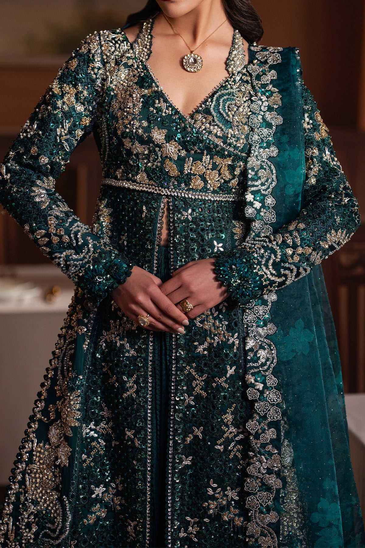 Pakistani Custom Stitched Wedding Dress - ZARHEL