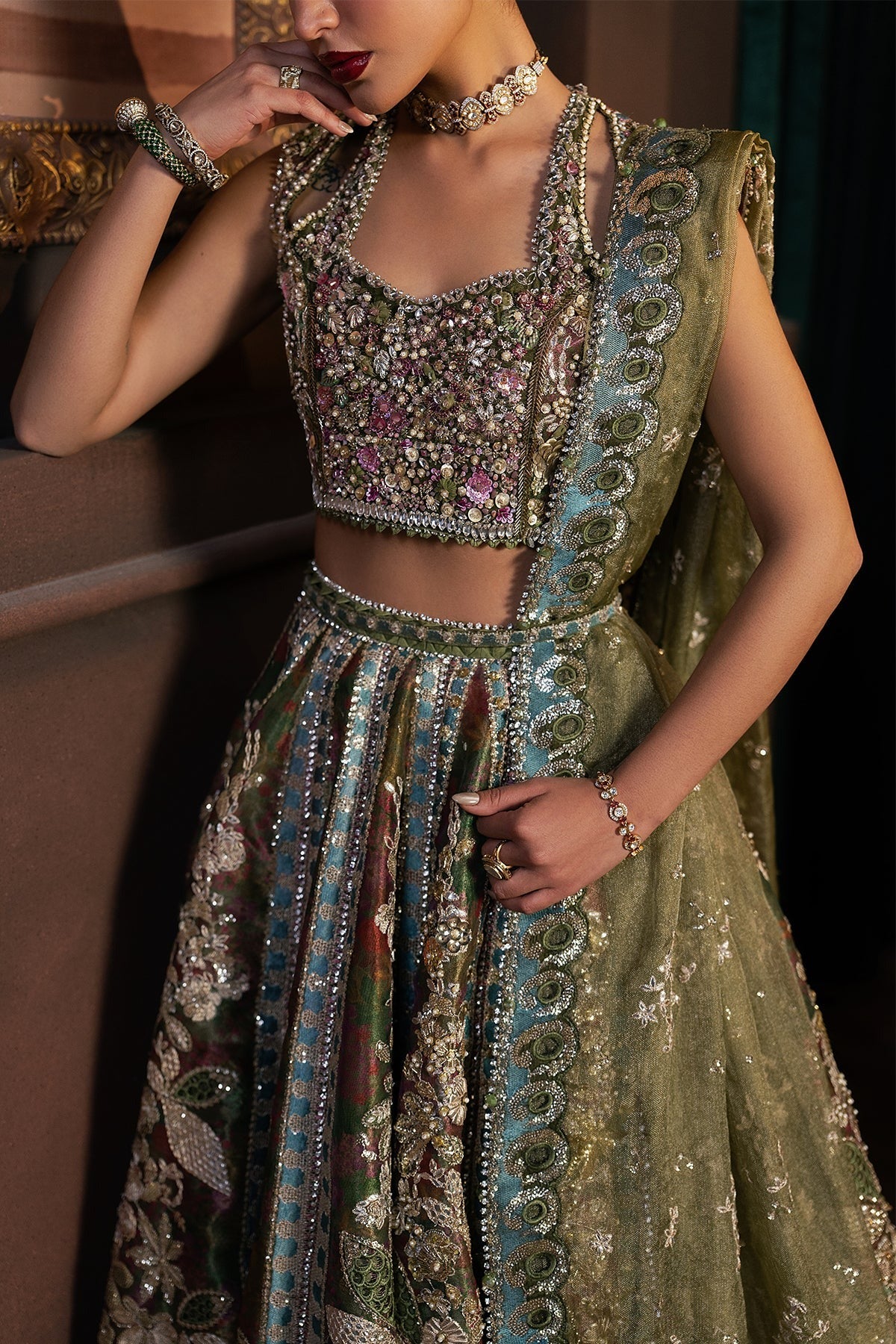 Pakistani Custom Stitched Wedding Dress - MAHSIL