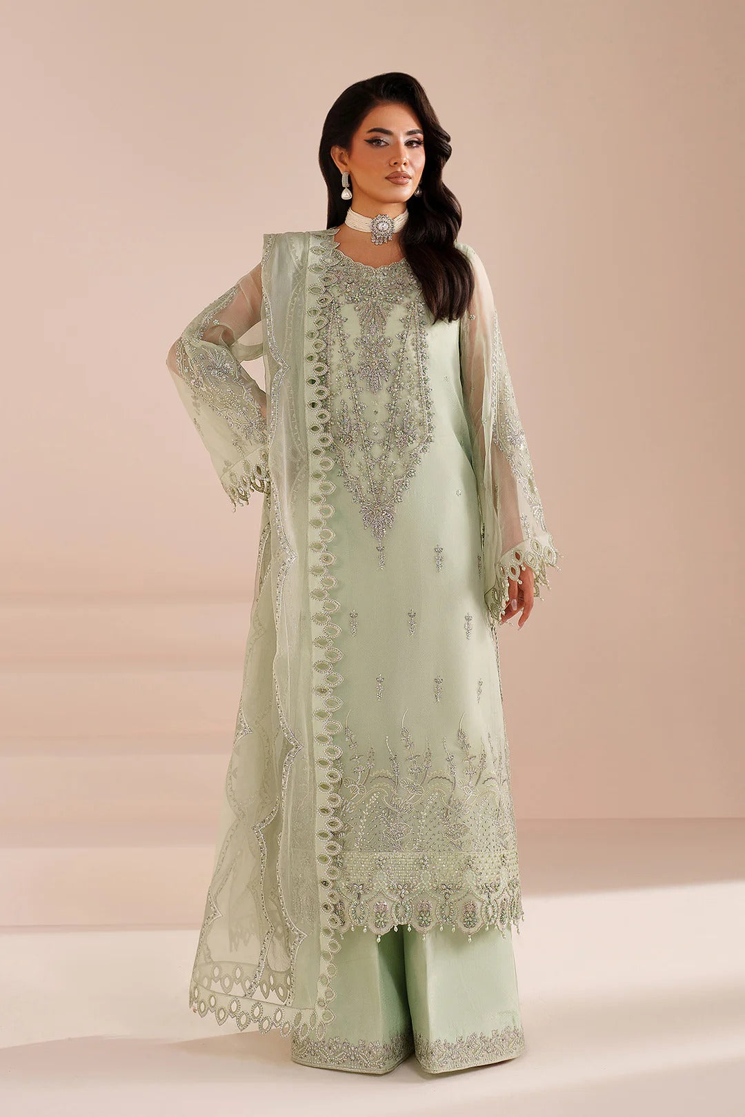 Pakistani Custom Stitched Chiffon Dress-4068-ZYAH