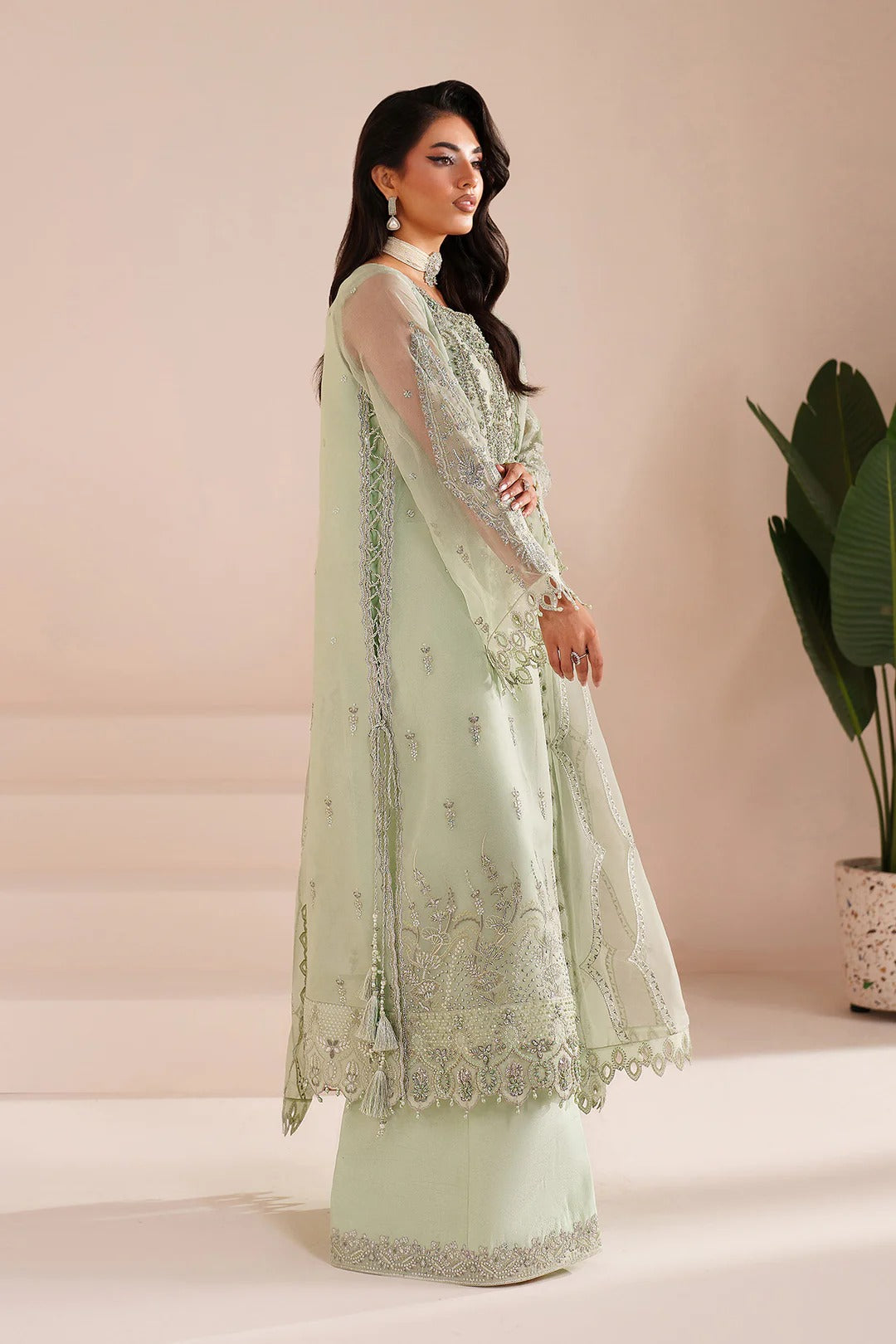 Pakistani Custom Stitched Chiffon Dress-4068-ZYAH